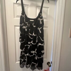 Black and white ruffled party dress!